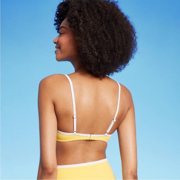 Shade & Shore Women's Underwire Contrast Band Bikini Top - Picture 4 of 8